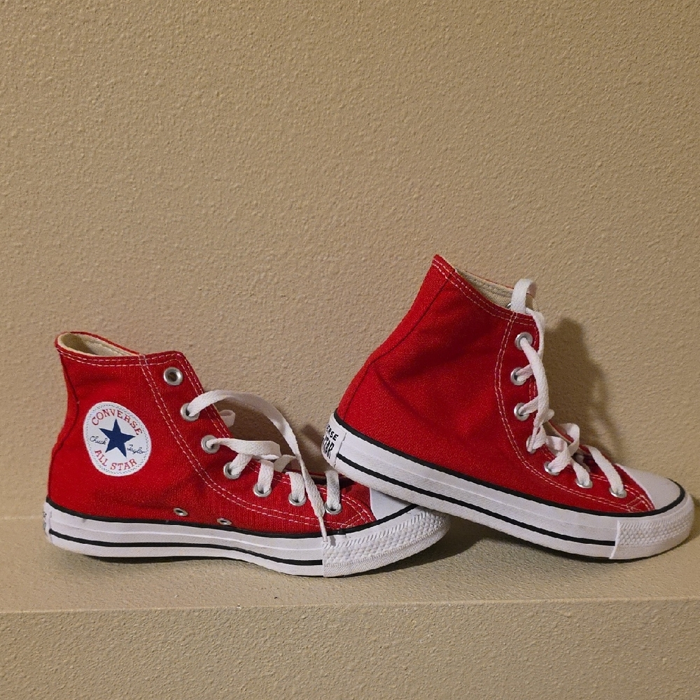 Converse Red Canvas High-Tops
